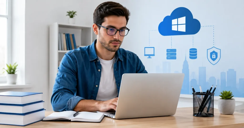 Professional studying for Microsoft AZ-104 certification exam dumps in the United States with Certification Exam online practice and training preparation.
