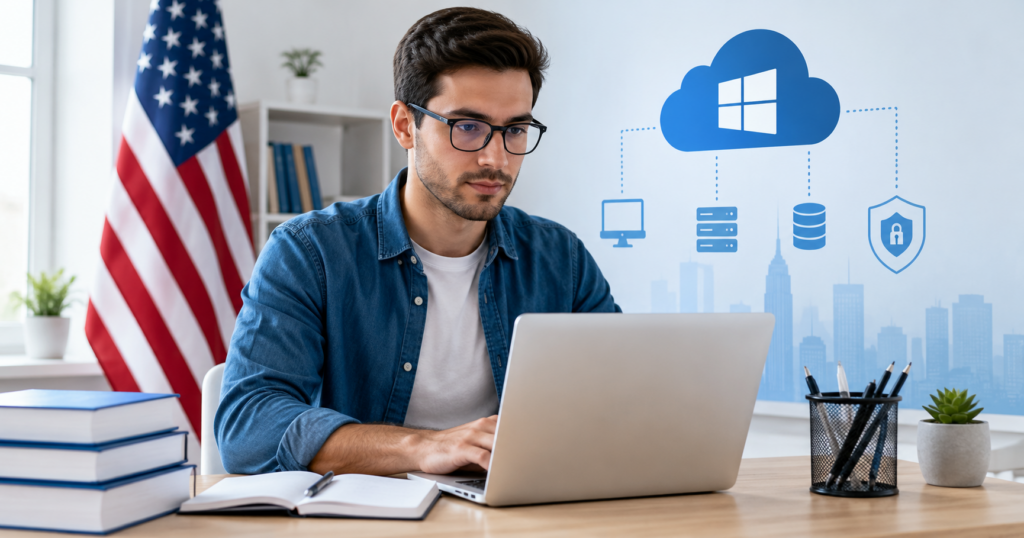 Professional studying for Microsoft AZ-104 certification exam dumps in the United States with Certification Exam online practice and training preparation.